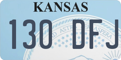 KS license plate 130DFJ