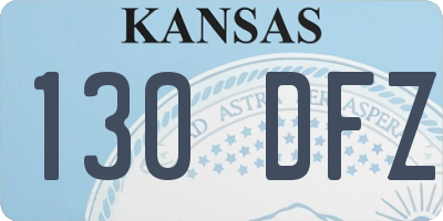 KS license plate 130DFZ