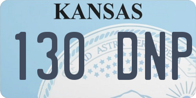 KS license plate 130DNP