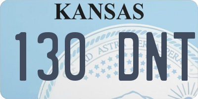 KS license plate 130DNT