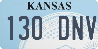 KS license plate 130DNV