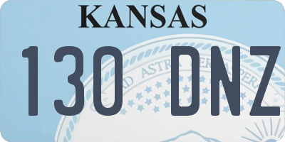 KS license plate 130DNZ