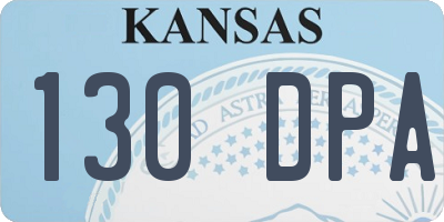 KS license plate 130DPA