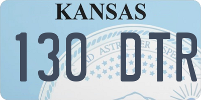 KS license plate 130DTR