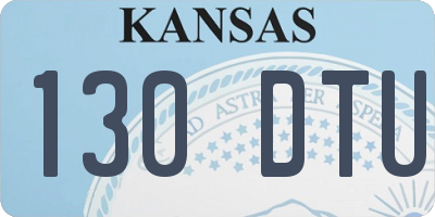 KS license plate 130DTU