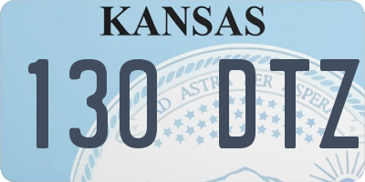 KS license plate 130DTZ