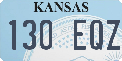 KS license plate 130EQZ