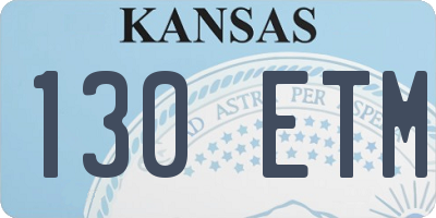 KS license plate 130ETM