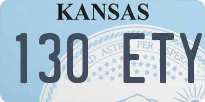 KS license plate 130ETY