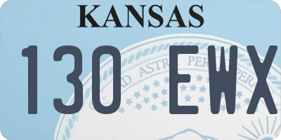 KS license plate 130EWX