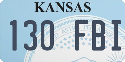 KS license plate 130FBI