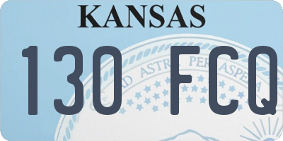 KS license plate 130FCQ