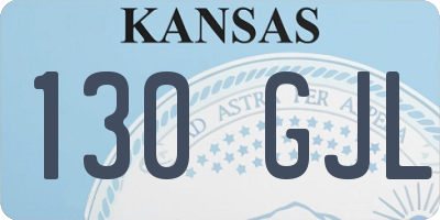 KS license plate 130GJL