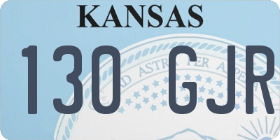 KS license plate 130GJR