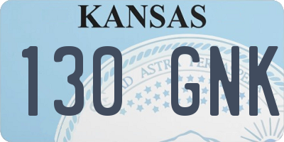KS license plate 130GNK