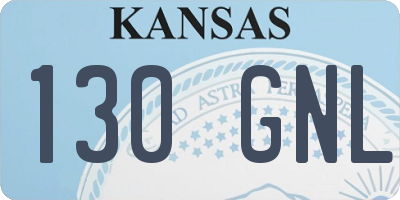 KS license plate 130GNL