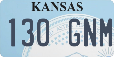 KS license plate 130GNM