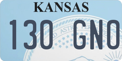 KS license plate 130GNO