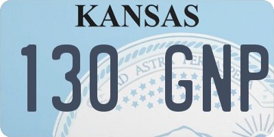 KS license plate 130GNP