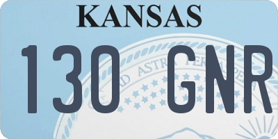 KS license plate 130GNR