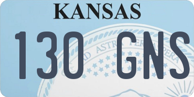 KS license plate 130GNS