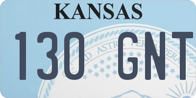 KS license plate 130GNT