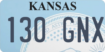 KS license plate 130GNX