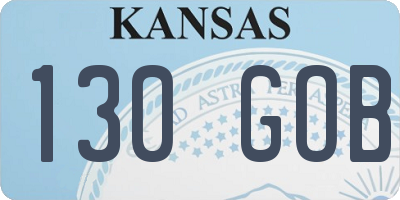 KS license plate 130GOB
