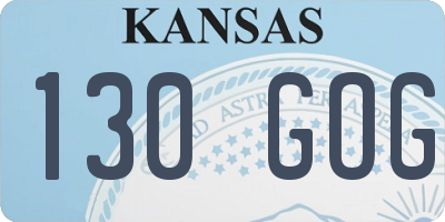 KS license plate 130GOG