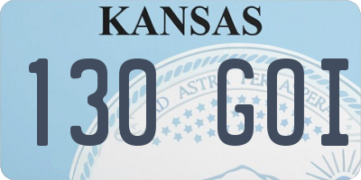 KS license plate 130GOI