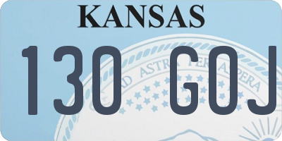 KS license plate 130GOJ