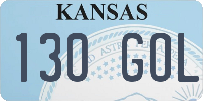 KS license plate 130GOL