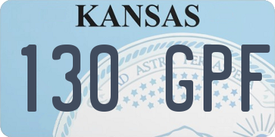 KS license plate 130GPF