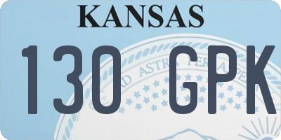 KS license plate 130GPK