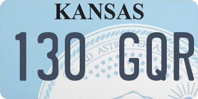 KS license plate 130GQR