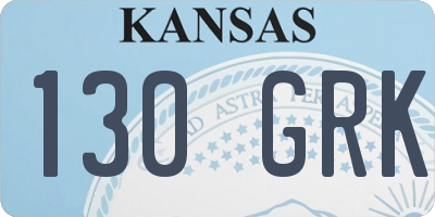 KS license plate 130GRK