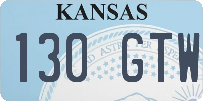 KS license plate 130GTW