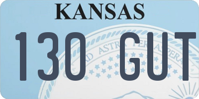 KS license plate 130GUT