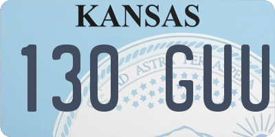 KS license plate 130GUU