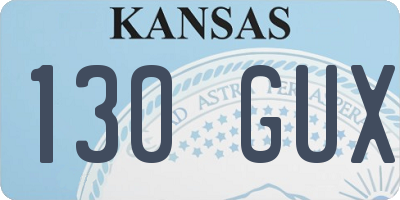 KS license plate 130GUX