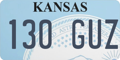 KS license plate 130GUZ