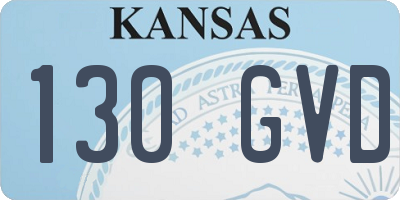 KS license plate 130GVD
