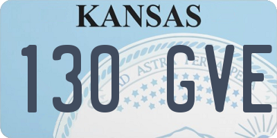 KS license plate 130GVE