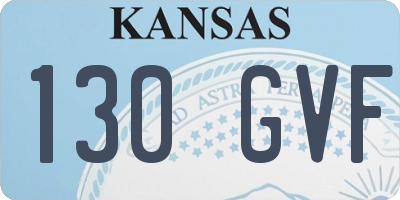 KS license plate 130GVF