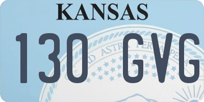 KS license plate 130GVG