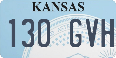 KS license plate 130GVH