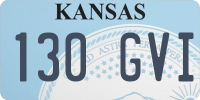 KS license plate 130GVI