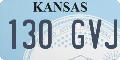 KS license plate 130GVJ
