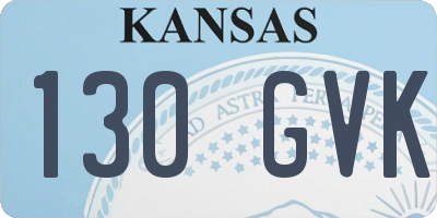 KS license plate 130GVK