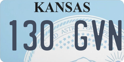 KS license plate 130GVN